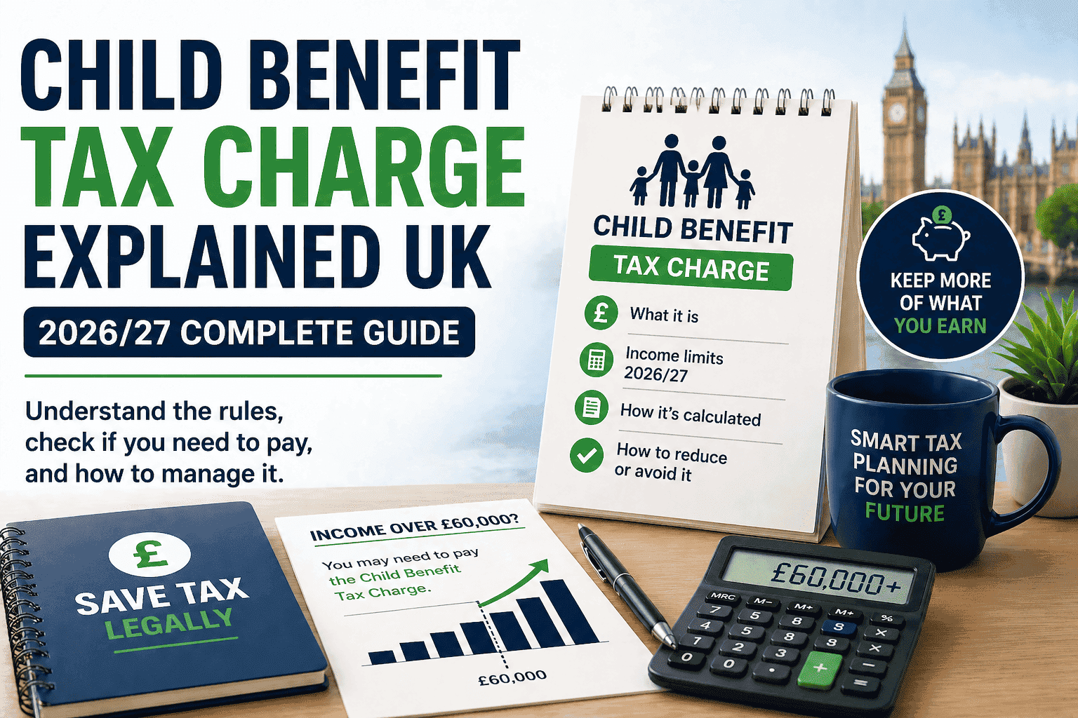 Child Benefit High Income Charge explained UK 2026/27 — how to reduce or eliminate it